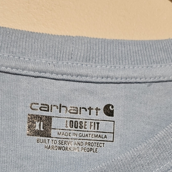Carhartt Loose Fit Long Sleeve Men's Sz XL Light Blue Crew Neck TK0231-M - Picture 4 of 6